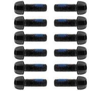 HOOLRZI Lot de 12 boulons d'étriers de frein à disque en métal pour vélo avec rondelle - Vis de fixation pour bras de manivelle