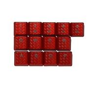HOOLRZI Lot de 13 capuchons de touches PBT de remplacement translucides pour clavier de jeu - Texture antidérapante - Idéal pour les joueurs - Touches rétroéclairées PBT