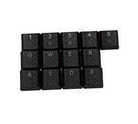 HOOLRZI Lot de 13 capuchons de touches PBT de remplacement translucides pour clavier de jeu - Texture antidérapante - Idéal pour les joueurs - Touches rétroéclairées PBT