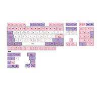 HOOLRZI Lot de 134 touches XDA Profile Hana Keycap PBT 5 côtés par sublimation pour clavier mécanique ANSI pour clé MX 61/8 134 touches