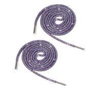 HOOLRZI Lot de 2 lacets ronds scintillants de 140 cm avec strass pour festivals et événements, champagne
