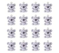 HOOLRZI Lot de 20 pendentifs koala créatifs légers et robustes adaptés pour les projets d'artisanat créatifs et les cadeaux, fournitures de bijoux