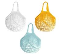 HOOLRZI Lot de 3 sacs de rangement polyvalents en coton respirant pour livres, gym, courses, poignées souples, pratique, C, One Size