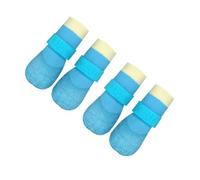 HOOLRZI Lot de 4 chaussures antidérapantes imperméables pour chien avec design facile à enfiler et design respirant pour activités de plein air