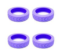 HOOLRZI Lot de 4 housses de protection de roue en silicone pour valises et chaises de bureau, un