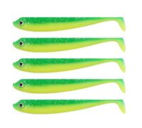 HOOLRZI Lot de 5 leurres de pêche en eau douce en PVC souple de 9,5 cm pour une meilleure attraction pour le doré jaune dans différentes profondeurs d'eau Leurres d'action de natation réalistes