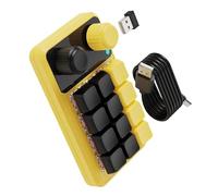 HOOLRZI Macros Pad mécanique 12 touches avec éclairage RVB double boutons rotatifs pour le jeu et la productivité