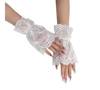 HOOLRZI Manches amovibles en dentelle - Manchettes décoratives pour femmes - Diverses occasions et tenues - Manchettes en dentelle respirante, Poignets blancs, taille unique