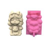 HOOLRZI Moule en silicone en forme de fleur pour béton, ciment et plantes, pot de fleurs, moule en résine époxy pour pinceaux de maquillage