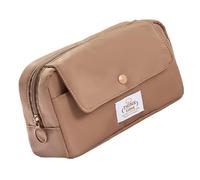 HOOLRZI Organiseur de papeterie polyvalent de grande capacité, facile à utiliser, fournitures de bureau portable pour un usage quotidien, Couleur café.