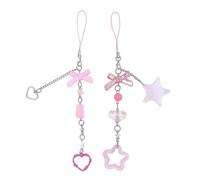 HOOLRZI Pendentif en forme de nœud pour appareil photo, téléphone fait à la main, bijoux en acrylique pour sac à main, clés, téléphone