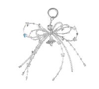 HOOLRZI Pendentif papillon fait à la main élégant avec perles et nœud papillon porte-clés pour les amateurs de mode