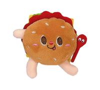 HOOLRZI Plush Keychain Mini Burger Mignon en Peluche Frites Porte-clés Sac Ornement Femmes Sac À Main Décoration École Étudiant Sac À Dos Belle Fourrure Pendentif
