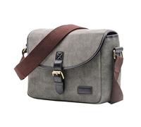 HOOLRZI Pochette polyvalente pour appareil photo en plein air en toile résistante à l'eau pour objectifs et piles, Gris étain