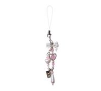 HOOLRZI Porte-clés avec pendentif en forme de cœur et nœud pour femme - Décoration élégante pour sac, sac à main, sac à dos, portefeuille