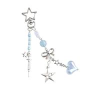 HOOLRZI Porte-clés en forme de dauphin avec nœud en forme de cœur, accessoire de sac à main, ornement pour sac à main pour femme et porte-clés de voiture, Version Love, taille unique