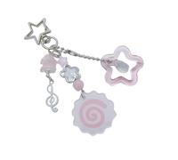 HOOLRZI Porte-clés en forme d'étoile joyeuse en forme de note de poisson pour sac à dos, sac à main, accessoires artisanaux, joli porte-clés note de musique pour filles, b, taille unique