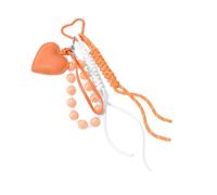 HOOLRZI Porte-clés en métal léger en métal décoratif pour téléphone - Joli accessoire de mode quotidien - Cadeau en cuir synthétique - Pour femme, jaune