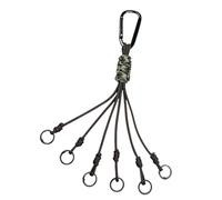 HOOLRZI Porte-outils de camping multifonctionnel tressé cordon mousqueton boucles porte-clés facile à transporter clip multifonction porte-clés haute résistance