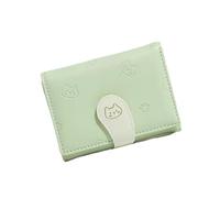 HOOLRZI Portefeuille compact pour femme à trois volets, pochette tendance en cuir synthétique, porte-monnaie pour femme, porte-cartes de crédit, sac à main, sac à main de voyage, sac à monnaie pour