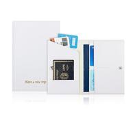 HOOLRZI Portefeuille Porte-Cartes de crédit bancaire, Porte-Passeport, Porte-Monnaie d'affaires, étui à Cartes à la Mode, Portefeuille en PU avec Boucle pour Femmes et Hommes