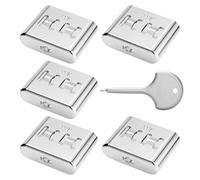 HOOLRZI Protecteurs De Ports USB De Type C Réutilisables Bloqueurs De Ports USB avec Clé Verrouillage Métallique Contre Les Accès Non Autorisés Verrouillage De Sécurité USB