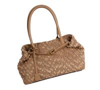 HOOLRZI Sac à bandoulière en daim synthétique pour femme avec poignée supérieure et sangle réglable, Maomao Brown, One Size