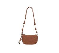 HOOLRZI Sac à bandoulière en daim synthétique pour femme - Style décontracté - Avec bandoulière réglable - En daim synthétique, marron, One Size