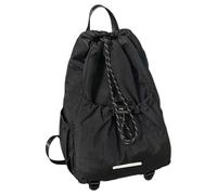 HOOLRZI Sac à dos avec cordon de serrage avec sangle de tapis de yoga, résistant à l'eau, sac de sport, gym, natation, sac à dos de voyage, sac à dos de raquette de tennis pour homme et femme, Noir