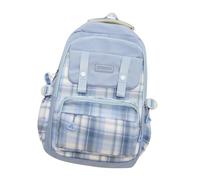 HOOLRZI Sac à dos esthétique tendance grande capacité décontracté sac à dos voyage étudiant école grande capacité, bleu, Beauté de masse