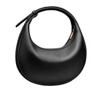 HOOLRZI Sac à main à bandoulière en forme de croissant pour femme - Sac à bandoulière tendance avec sangle réglable - Pour femme, Noir