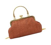 HOOLRZI Sac à main à bandoulière pour femme avec poignée sur le dessus, sac à main tissé, sac à main tendance, sac à bandoulière avec poignée sur le dessus, marron