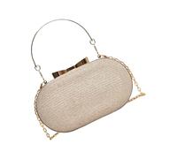 HOOLRZI Sac à main contemporain en polyester décoré sac à bandoulière sac à main de soirée sac à main à bandoulière pour femmes tendance sac à main confortable, doré