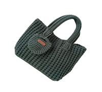 HOOLRZI Sac à main ergonomique en fil de crochet avec grand rangement en tricot avec poignée supérieure pour les femmes tendance qui aiment les accessoires faits à la main, sac à la mode pour femme