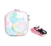 HOOLRZI Sac de rangement coloré pour appareil photo Mini7+/8/9/12/40/11, étui rigide en EVA pour appareil photo, sac à bandoulière pour les amateurs, Aquarelle à bulles