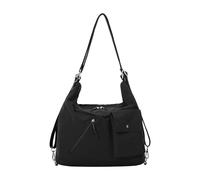 HOOLRZI Sac fourre-tout convertible élégant pour un usage quotidien en tissu de lavage - Sac à dos ergonomique pour femmes et filles, Noir , Beauté de masse