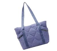 HOOLRZI Sac léger matelassé sous les bras avec sangle confortable en tissu résistant à l'usure pour femme, sac à main léger et décontracté pour les trajets quotidiens, bleu