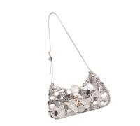 HOOLRZI Sacs à bandoulière pour femme Pochettes sacs à main Sac à bandoulière tendance Sac à main Toted Sweet Sequins Hobos Sacs à main sous les bras Tendance, Argenté., One Size