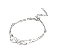 HOOLRZI Symbole de l'infini pour femme réglable en acier inoxydable confortable style bijoux tendance vêtements de fête, taille unique, Comme décrit