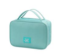 HOOLRZI Trousse de toilette de grande capacité, pratique pour ranger les cosmétiques, les outils de maquillage, les fournitures de salle de bain, Bleu d'eau, As shown