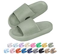 Hoomall Pantoufles Claquettes Femmes Hommes Ultra Doux Claquettes de Douche Antidérapante Confortable Chaussons Chaussures de Maison Piscine Plage Intérieur Slides Eté(Vert,44/45 EU)