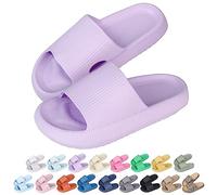 Hoomall Pantoufles Claquettes Femmes Hommes Ultra Doux Claquettes de Douche Antidérapante Confortable Chaussons Chaussures de Maison Piscine Plage Intérieur Slides Eté(Violet,40/41 EU)