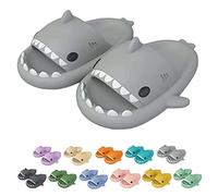 Hoomall Shark Slippers Shark Cloud Slippers Femme Homme Casual Pantoufles De Requin à Bout Ouvert Anti-Slip Novelty Open Toe Slides for Women Men Adult 2022 Eté Beach Shoes(Gris,40/41 EU)