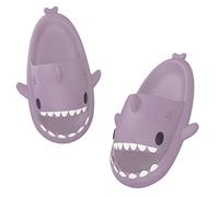 Hoomall Shark Slippers Shark Cloud Slippers Femme Homme Casual Pantoufles De Requin à Bout Ouvert Anti-Slip Novelty Open Toe Slides for Women Men Adult 2022 Eté Beach Shoes(Poupre,38/39 EU)