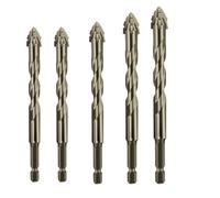 Hooneme New Four-Flute Sawtooth Eccentric Drill Bit, Four-Edged Serrated Eccentric Drill, Multifunction Drill Bit Set, High Hardness Skewed Head Eccentric Drill Bits