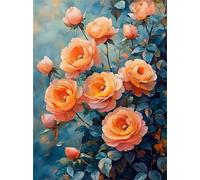 Hoonjiin Fleur d’oranger Peinture Numero Adulte sans Cadre,Paint by Numbers peinture par numero adulte Feuilles,DIY Peinture Acrylique Numéro d'art avec Pinceaux pour Décoration et Cadeaux(60x75cm)