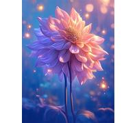 Hoonjiin Fleur Fantaisie Peinture Numero Adulte sans Cadre,Paint by Numbers peinture par numero adulte Luciole,DIY Peinture Acrylique Numéro d'art avec Pinceaux pour Décoration et Cadeaux(30x40cm)