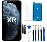 Hoonyer Écran iPhone XR Noir, LCD Écran Tactile Digitizer Assembly avec Kit De Réparation Complet + Protecteur D'écran + Adhésif Étanche