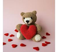 Hoooked Amigurumi DIY Kit W/Eco Barbante Yarn-Teddy Bear Valentine