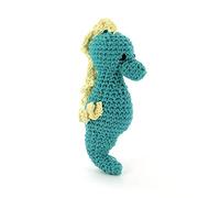 HOOOKED B.V. Crochet Amigurumi Kit de Fil Hippocampe Bus, Coton, Bleu Lagon, Taille unique